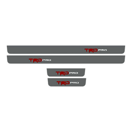 Premium Stainless steel door sills with matte black rubber with backlight Toyota 4Runner 2023+