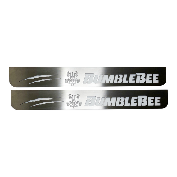 LED door sills made of polished stainless steel Tip 1 Chevrolet Camaro 5 2009-2015 Bumblebee 2 pcs included