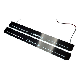 LED door sills made of polished stainless steel Toyota Camry V50 (2012-2017) inscription Camry 2 PCS.