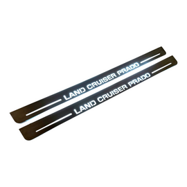 LED door sills made of polished stainless steel Toyota Land Cruiser Prado 120 (2002-2009) inscription Land Cruiser Prado 4 PCS.