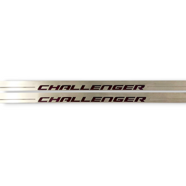 LED door sills made of polished stainless steel Dodge Challenger 2008-2023