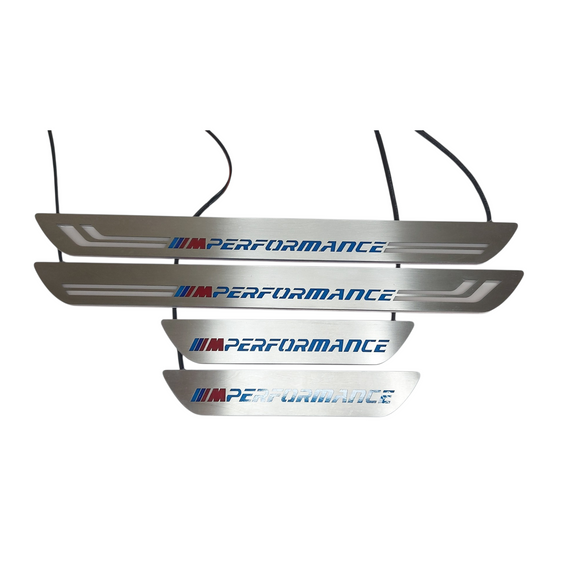 LED door sills made of polished stainless steel BMW X5 е70 (2006-2013) ///M Pеrfomancе 4 PCS.