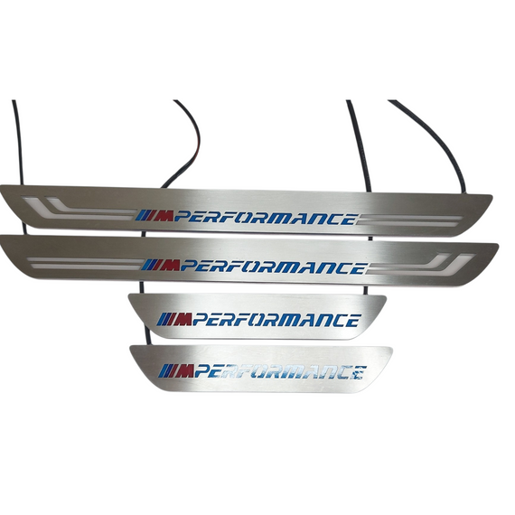 LED door sills made of polished stainless steel BMW X3 G45 2023+ inscription ///M Perfomance 4pcs.