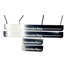 Led door sills made of polished stainless steel Mercedes -Benz GLE W (2015-2019) inscription Mercedes-Benz 4 PCS.
