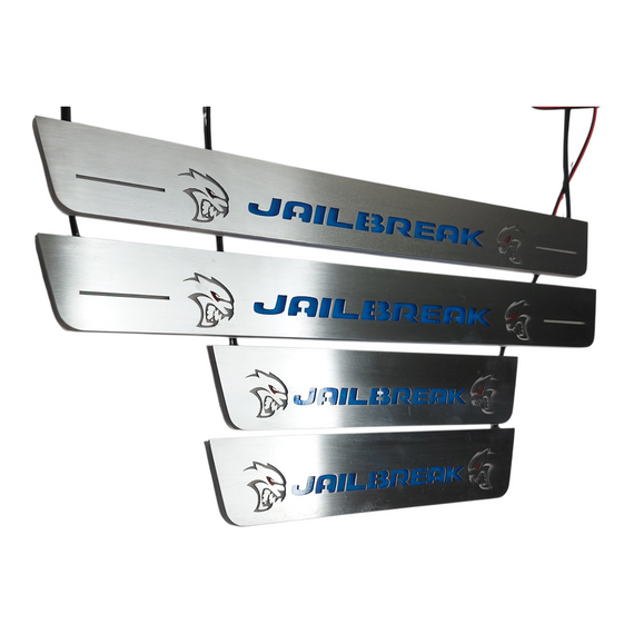 LED door sills made of polished stainless steel Dodge Charger SRT Hellcat 2022+ Jaibreak
