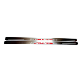 LED door sills made of polished stainless steel Dodge Challenger SRT Hellcat 2022+ iscription Jailbreak logo Hellcat