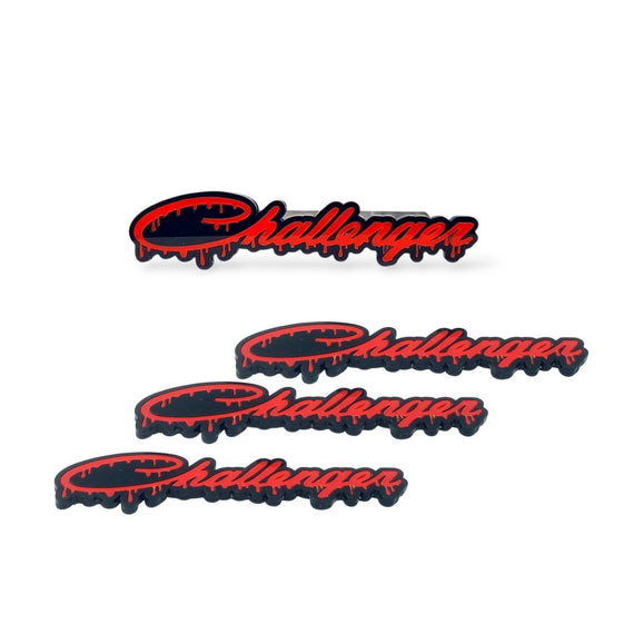Dodge Challenger Blood Set emblem 1pcs Grille, 2pcs Fender,1pcs Trunk