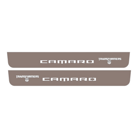 LED door sills made of polished stainless steel  Cevrolet Camaro 5 2009-2015 Transformers logo Autobot