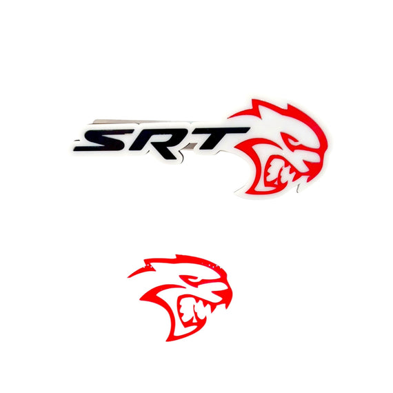 Set Trunk,Grille, 2 pcs Fender Emblem for Car Decoration Dodge,Jeep,Chrysler logo SRT Hellcat
