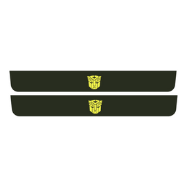 Premium Stainless steel door sills with matte black rubber with backlight Chevrolet Camaro  Tip3.