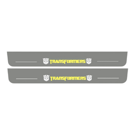 LED door sills made of polished stainless steel Chevrolet Camaro VI inscription Transformers logo autobot