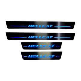 LED door sills made of polished stainless steel Dodge Charger Hellcat 2015+