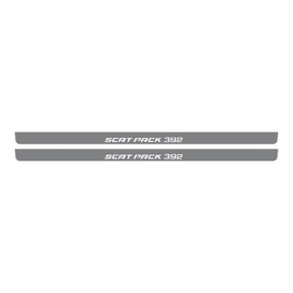LED door sills made of polished stainless steel Dodge Challenger 2008-2023 SCAT PACK 392