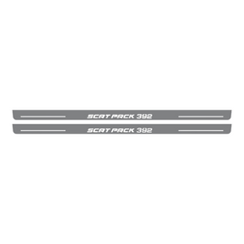 LED door sills made of polished stainless steel Dodge Challenger SCAT PACK 392