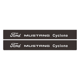 Premium Stainless steel door sills with matte black rubber with backlight Ford Mustang Cyclone (2015-2017) 2 PCS.