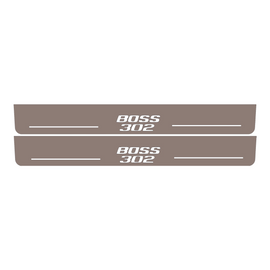 LED door sills made of polished stainless steel FORD MUSTANG 5 2012-2013 BOSS 302 2PCS.