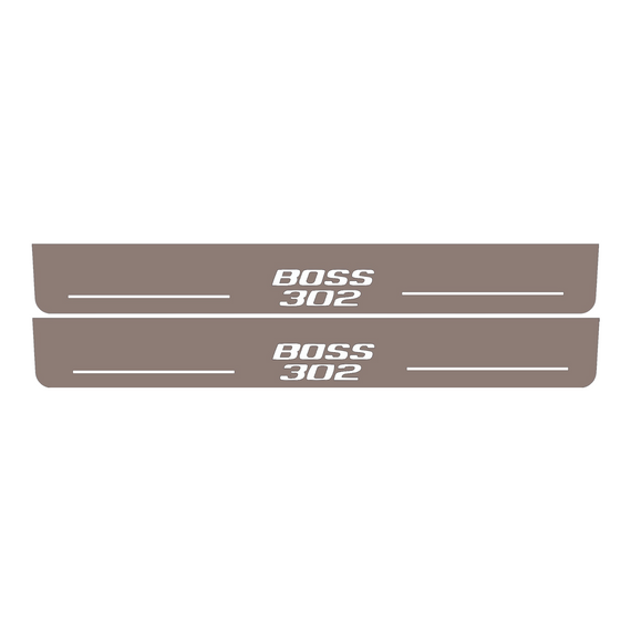 LED door sills made of polished stainless steel FORD MUSTANG 5 2012-2013 BOSS 302 2PCS.
