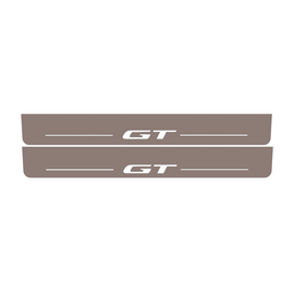 LED door sills made of polished stainless steel FORD MUSTANG logo GT 2 PCS