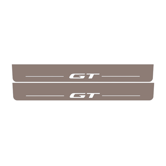 LED door sills made of polished stainless steel FORD MUSTANG logo GT 2 PCS