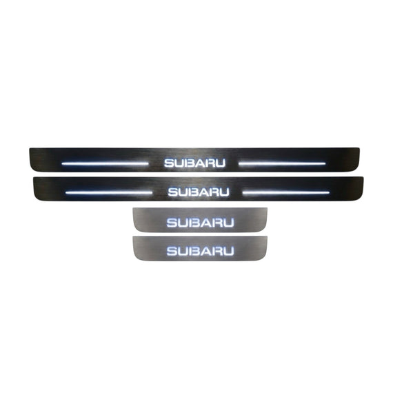 LED door sills made of polished stainless steel Subaru Impreza 4 (2016/2022) inscription Impreza 4 4 PCS.
