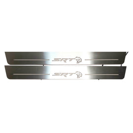 LED door sills made of polished stainless steel Dodge Charger SRT Powered insription SRT Powered 4 PCS.