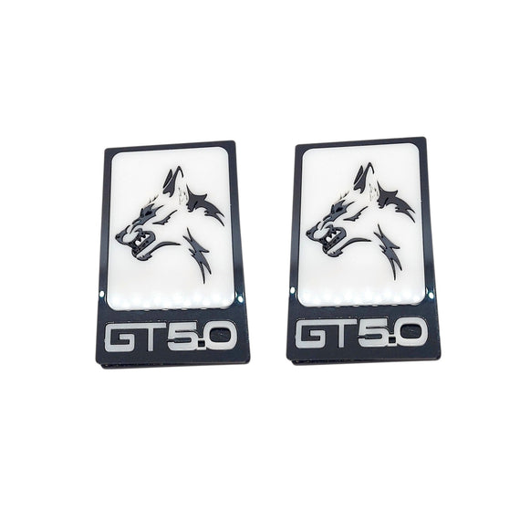 Badge Ford Mustang Wolf Coyote GT5.0 Fender 2pcs. emblem for car decoration