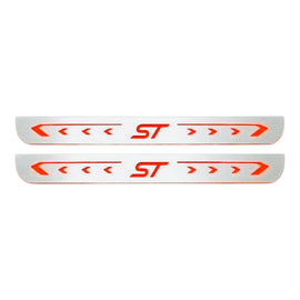 LED door sills made of polished stainless steel FORD Fiesta ST (2013-2017) Includes 2pcs. front pads.