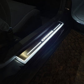 LED door sills made of polished stainless steel Chevrolet Camaro 6  2015+ 2 pcs included