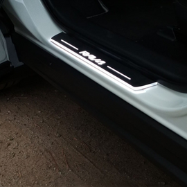 LED door sills made of polished stainless steel Toyota Rav 4 (2013-2018) inscription Rav 4 4 PCS.