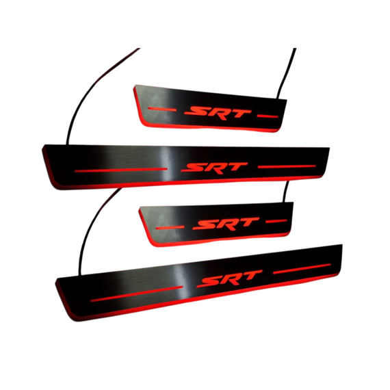 LED door sills made of polished stainless steel Dodge Charger SRT 2017-2023