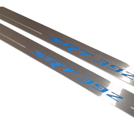 LED door sills made of polished stainless steel Dodge Challenger SRT392  2008-2023
