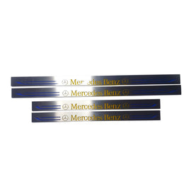 Led door sills made of polished stainless steel Mercedes -Benz W124 (1985-1995) inscription Mercedec-Benz 4 PCS.