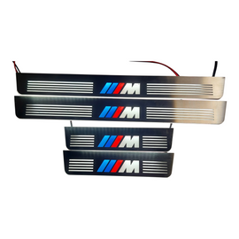 LED door sills made of polished stainless steel &nbsp;BMW X3 G45 2023+inscription&nbsp; ///M 4 PCS.