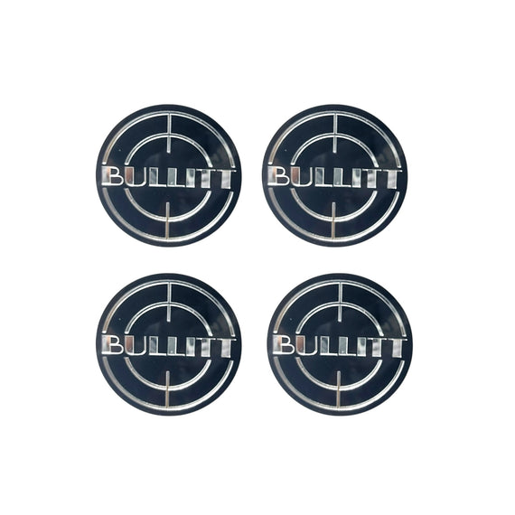 Set Сustom Acrylic Emblems for Ford Mustang Bullitt | Trunk, Fender 2 pcs. & Grille Badges