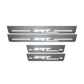 LED door sills made of polished stainless steel Dodge Charger 2015+ SRTpowered