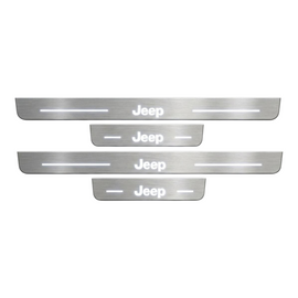LED door sills made of polished stainless steel Jeep Gladiator 2018+ inscription Jeep 4 PCS.