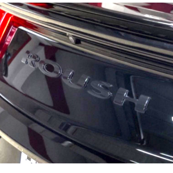Acrylic letters on the Roush trunk lid