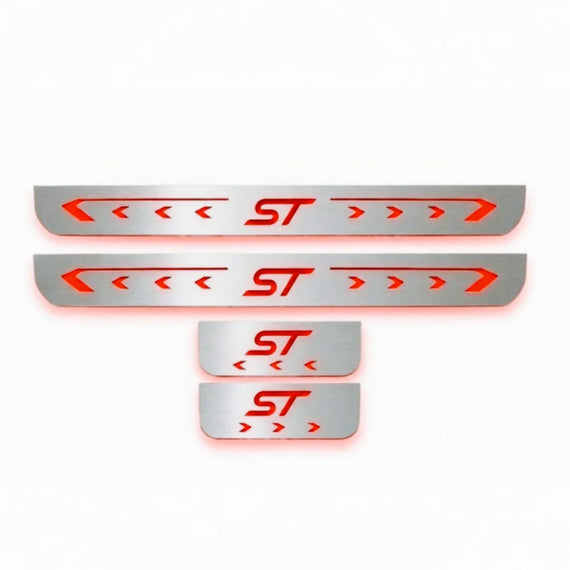 LED door sills made of polished stainless steel FORD FOCUS MK3 (2011-2018) 4 pcs.