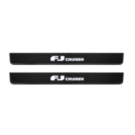 Premium Stainless steel door sills with matte black rubber with backlight Toyota FJ Cruiser 4pcs.