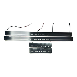 LED door sills made of polished stainless steel Toyota Camry V70 2018+ inscription Camry 4 PCS.